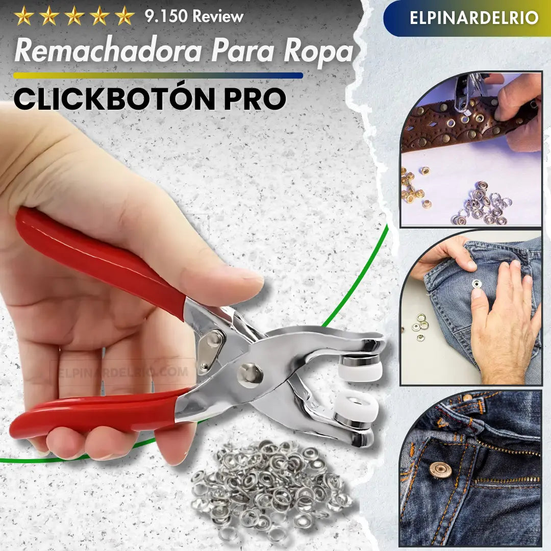 Remachadora Para Ropa ClickBotón Pro