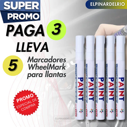 Marcadores WheelMark para llantas PAGA 3 LLEVA 5