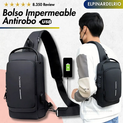 Bolso Impermeable antirobo con puerto para carga