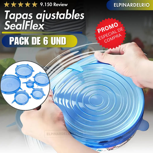 PACK DE 6 UNIDADES Tapas ajustables SealFlex