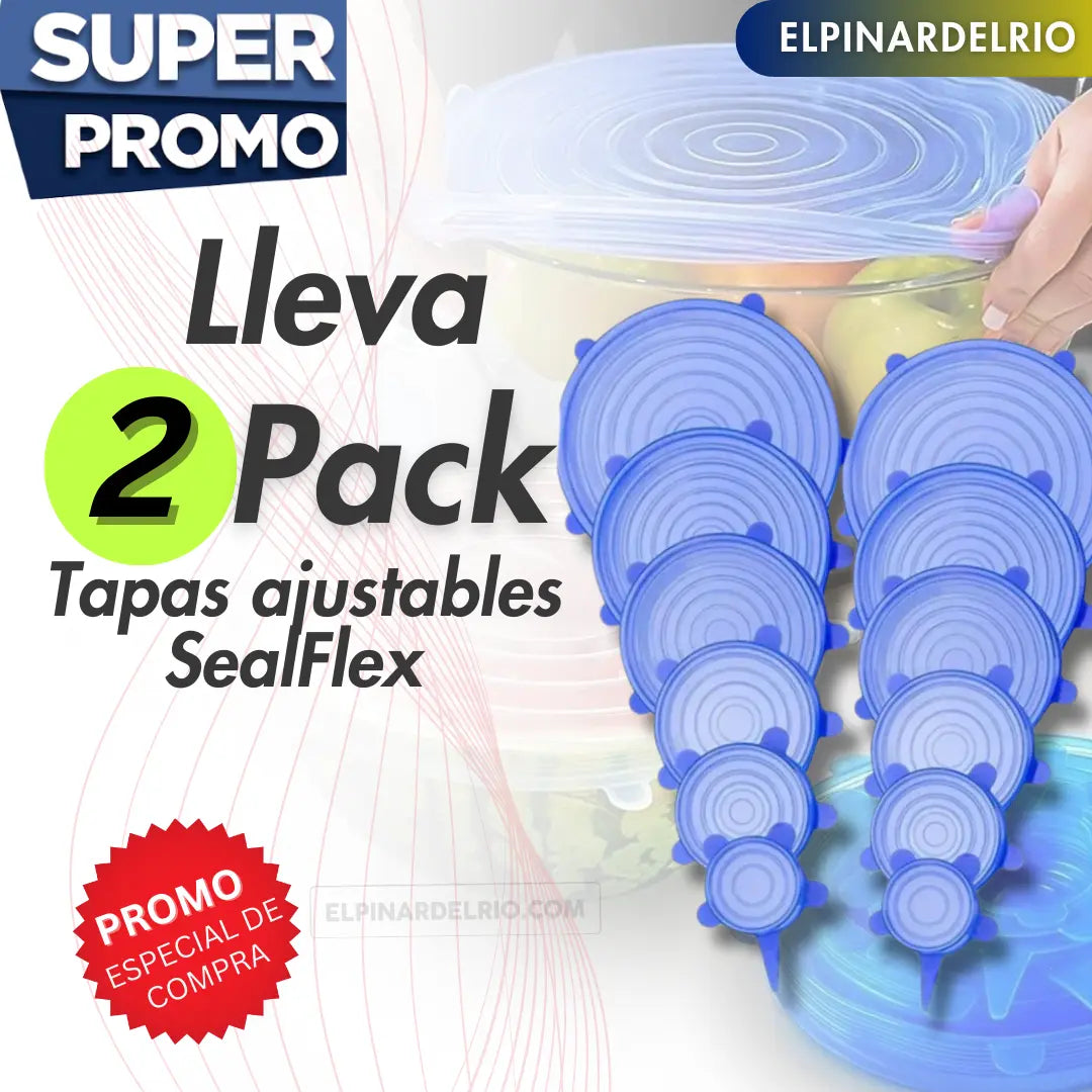 PACK DE 6 UNIDADES Tapas ajustables SealFlex