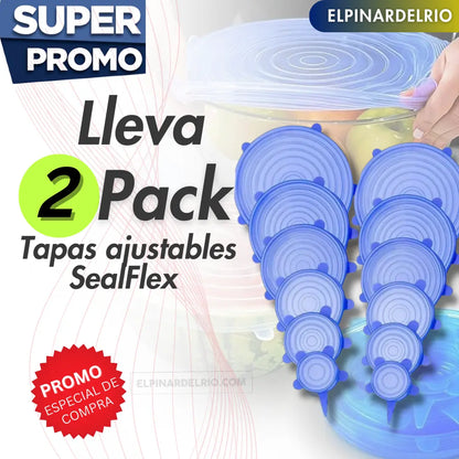 PACK DE 6 UNIDADES Tapas ajustables SealFlex