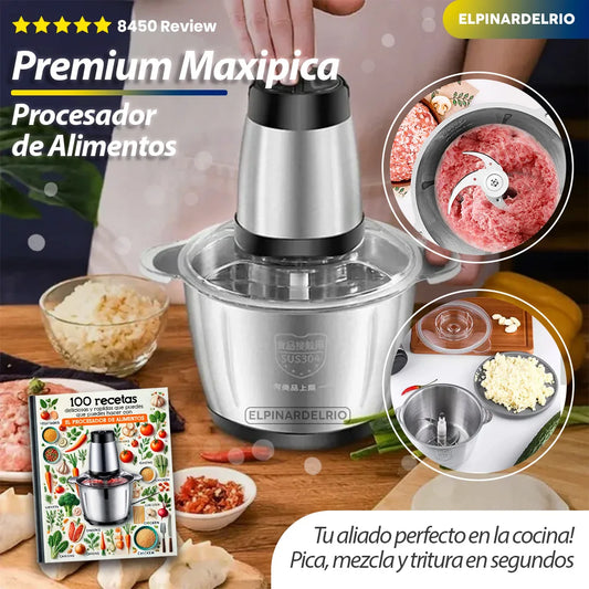 Procesador de Alimentos Premium MaxiPica + Recetario Gratis